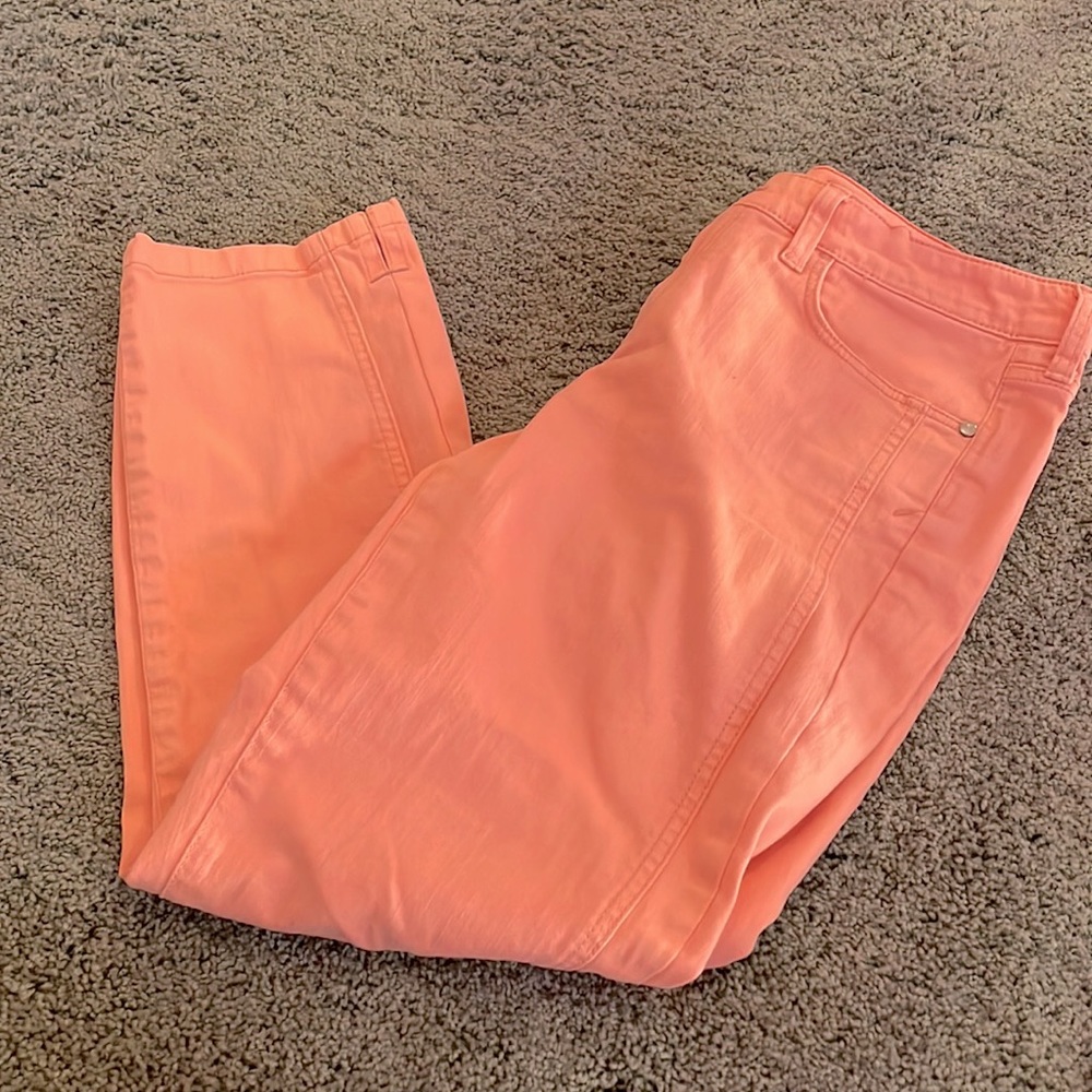 Anthropologie Peach Ankle Jeans